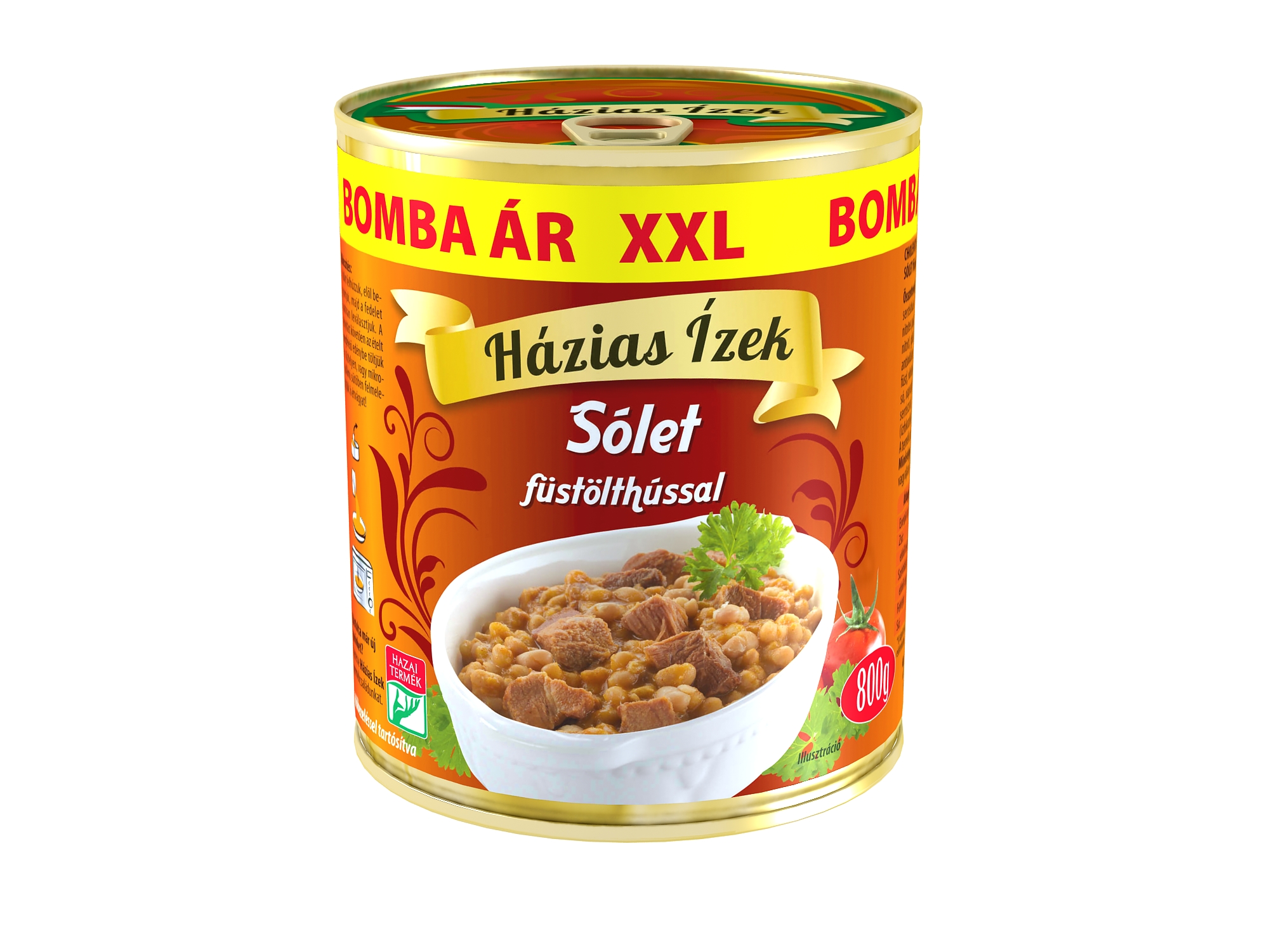 Házias Ízek XXL Sólet füstölt hússal 800g